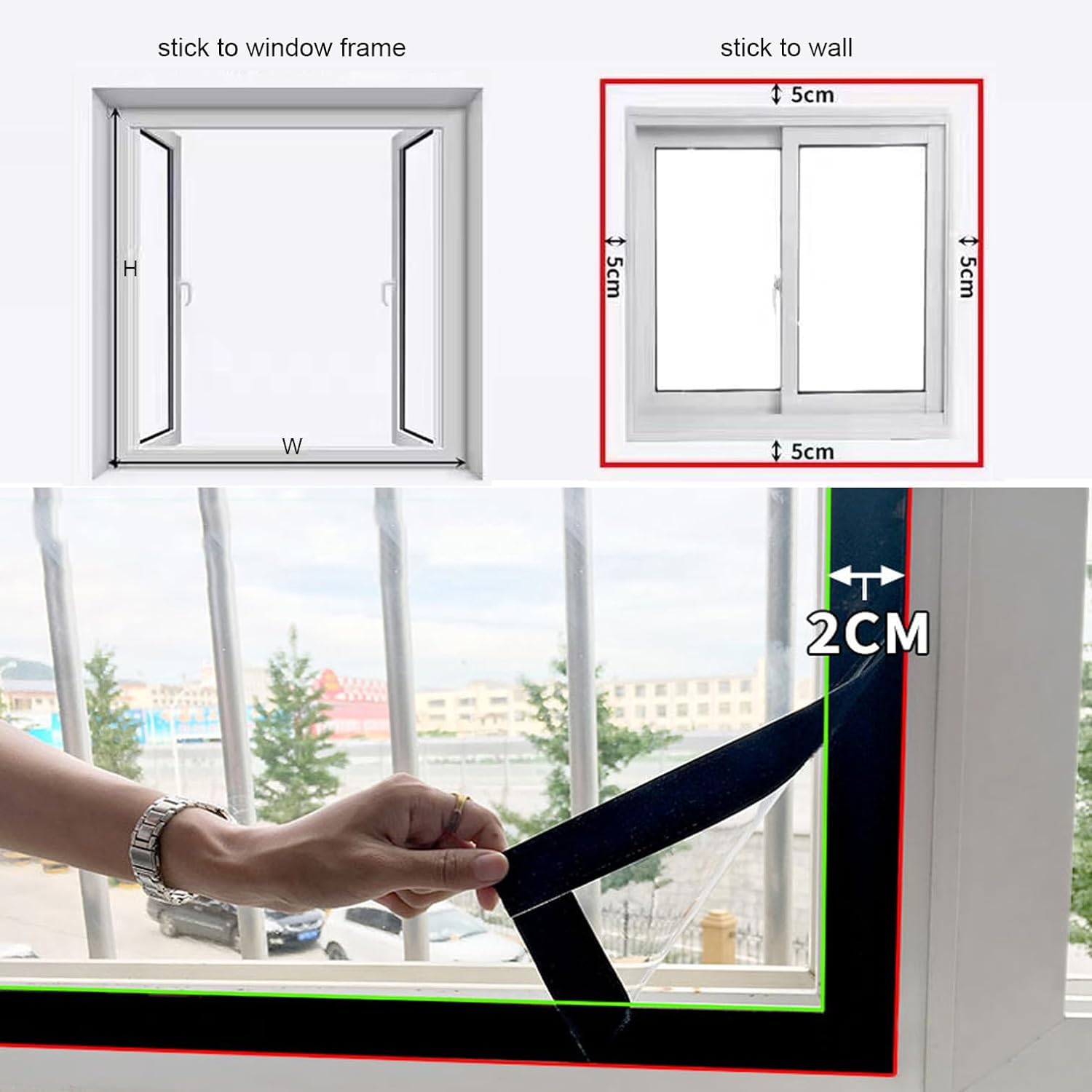 Kit Isolamento Finestre per Inverno,Tenda Termica Isolante,Pellicola Trasparente Protezione dal Freddo per Mantenere Calde Le Guarnizioni di Porte e Finestre,Larghezza x Altezza (150x240cm)