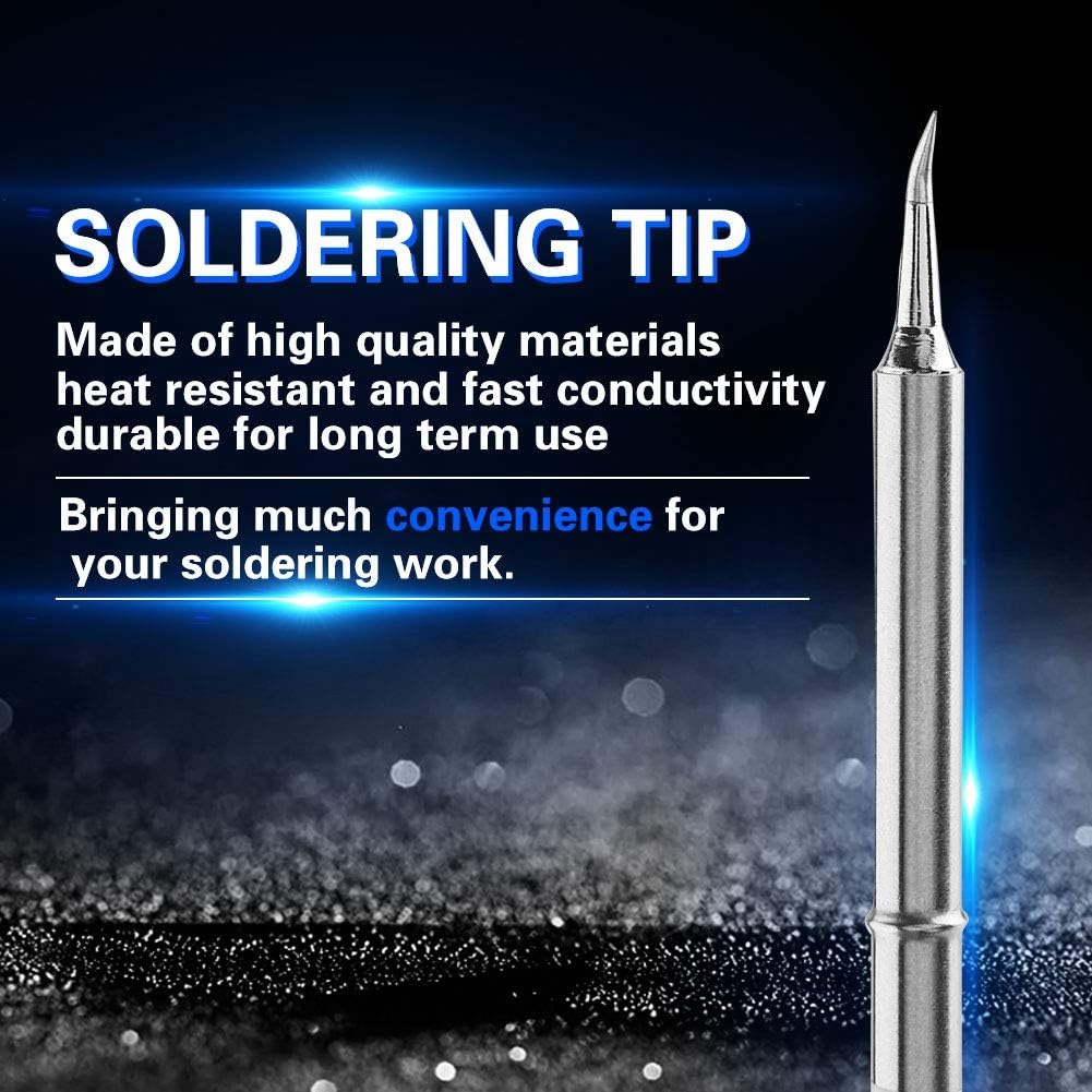 T12 Series Soldering Iron Tips Set Oxygen Free Copper Replacement Tips for FX-951 Soldering Station(T12-JL02)