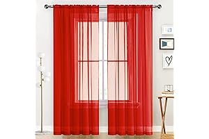 SpaceDresser Red Bedroom Curtains