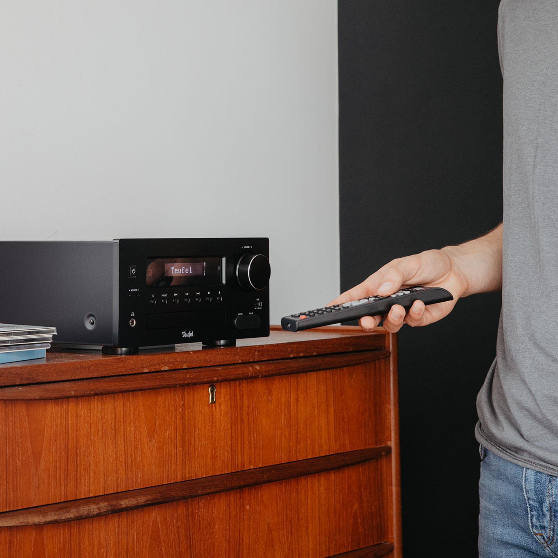 Teufel Ultima 20 KOMBO 2 Chaîne HiFi Stéréo Compacte CD Bluetooth USB Radio Numérique Dab+ FM Bass Reflex Noir