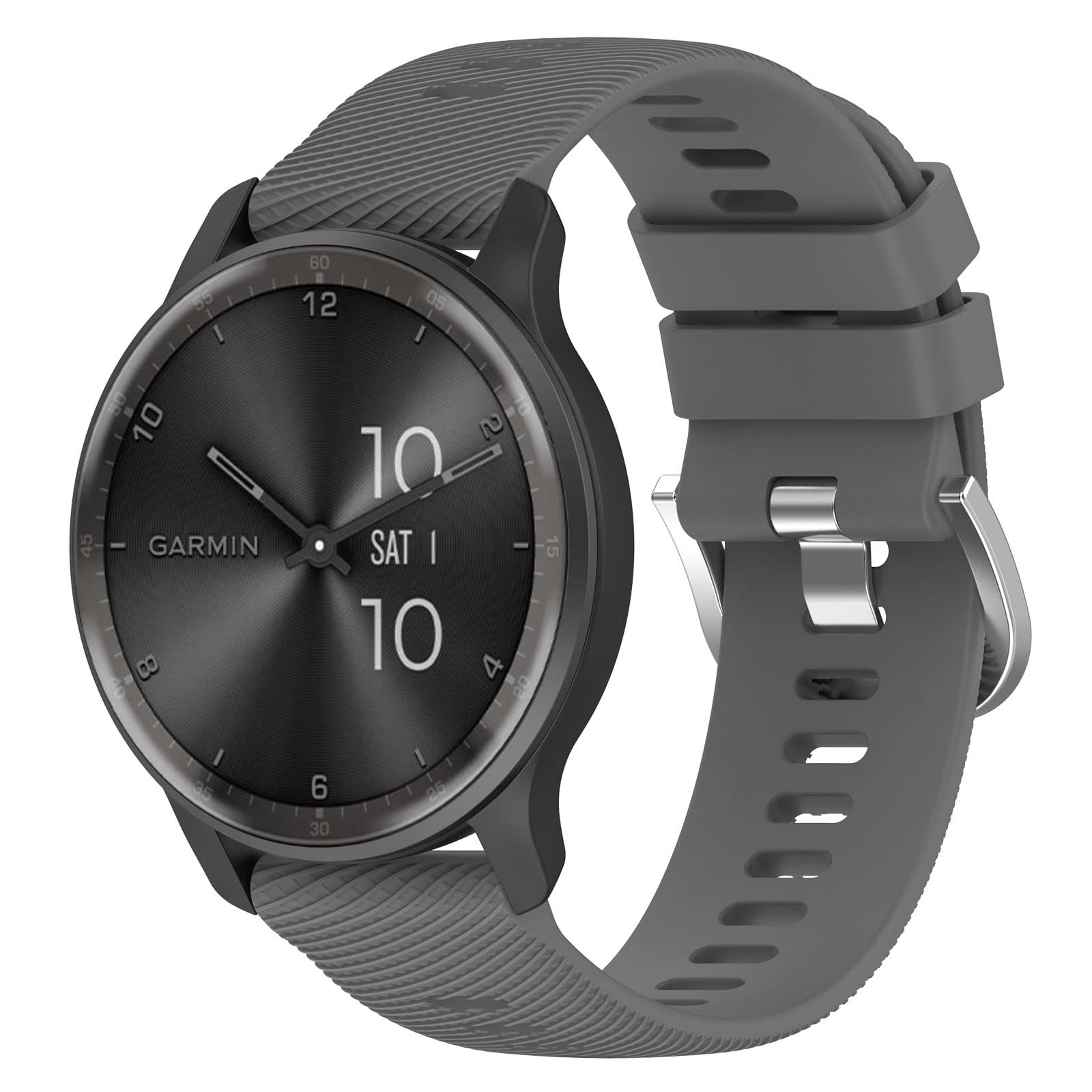 Silikonowy pasek do zegarka Garmin Forerunner 265/255 / Venu 2, 22 mm, Brak kamienia szlachetnego
