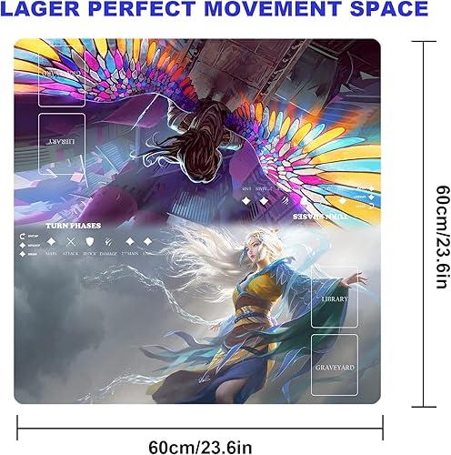 Miniatura 2 de MTG - Tapete de juego Yugioh, tamaño 23.6 x 23.6 in, alfombrilla de mouse compatible con MTG RPG CCG Trading Card Game Mats Original Play Mat Art