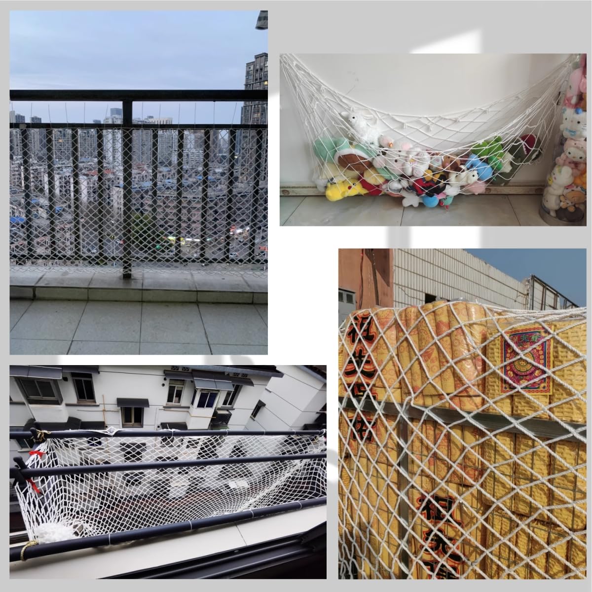 Baustellen-Sicherheitsnetz|Höhenschutznetz | Balkon-Katzenschutznetz | Vielseitiges Schutznetz für Tourismusgebiete/Gewächshäuser (MaWe 100mm | Seil-Ø 8mm,2m*10m)