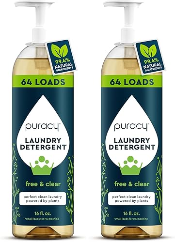 Vista 12 de Puracy - Detergente líquido natural para lavandería para bebés - Libre de 1,4 Dioxano, concentrado líquido de detergente sin fragancia y suave