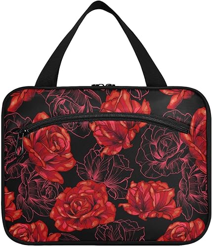 Miniatura 9 de ALAZA Neceser de viaje colgante para cosméticos, organizador de maquillaje portátil para mujeres y hombres, dormitorio universitario, hogar, baño,