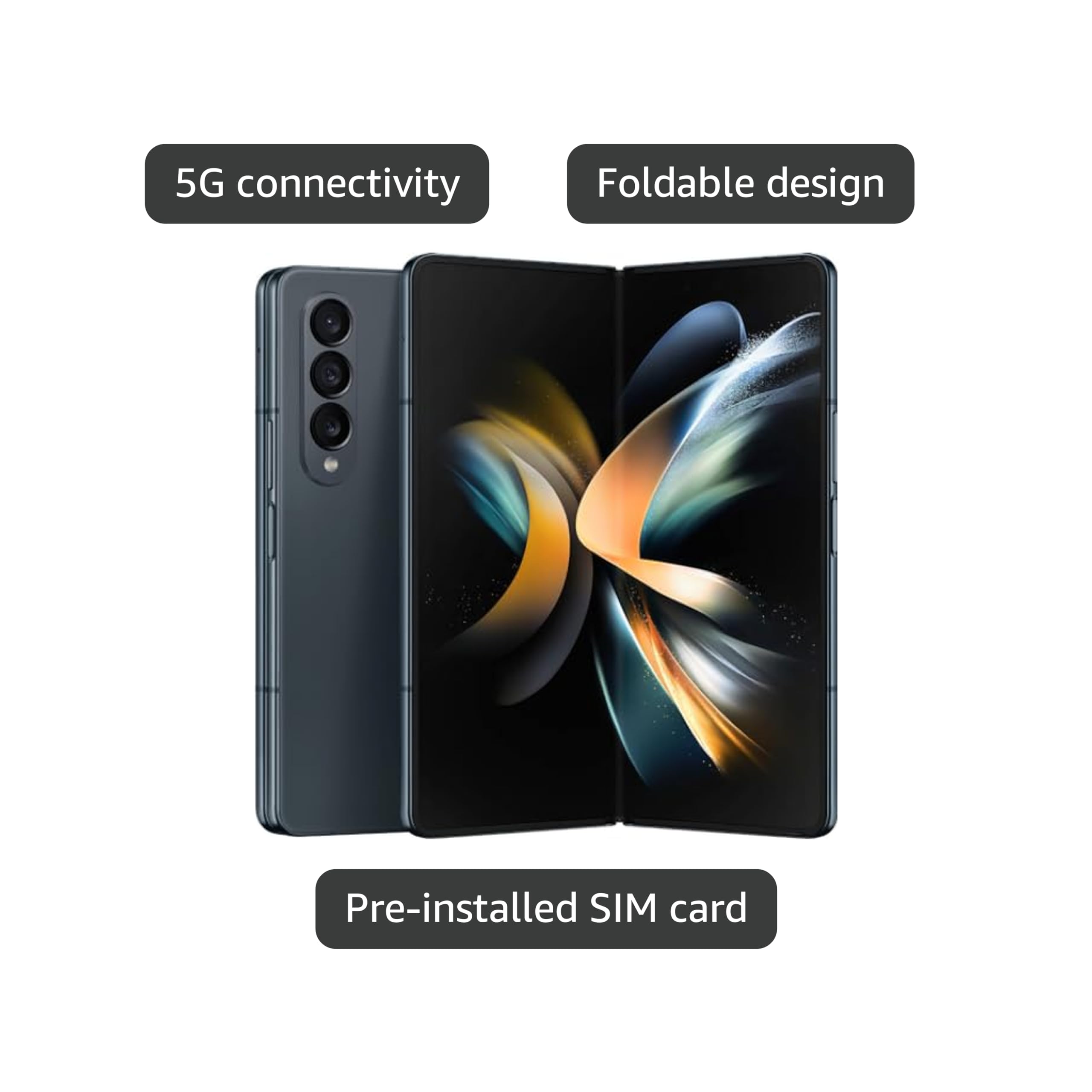 Amazon.com: Samsung Galaxy Z Fold 4 5G US Version, 512GB, Phantom