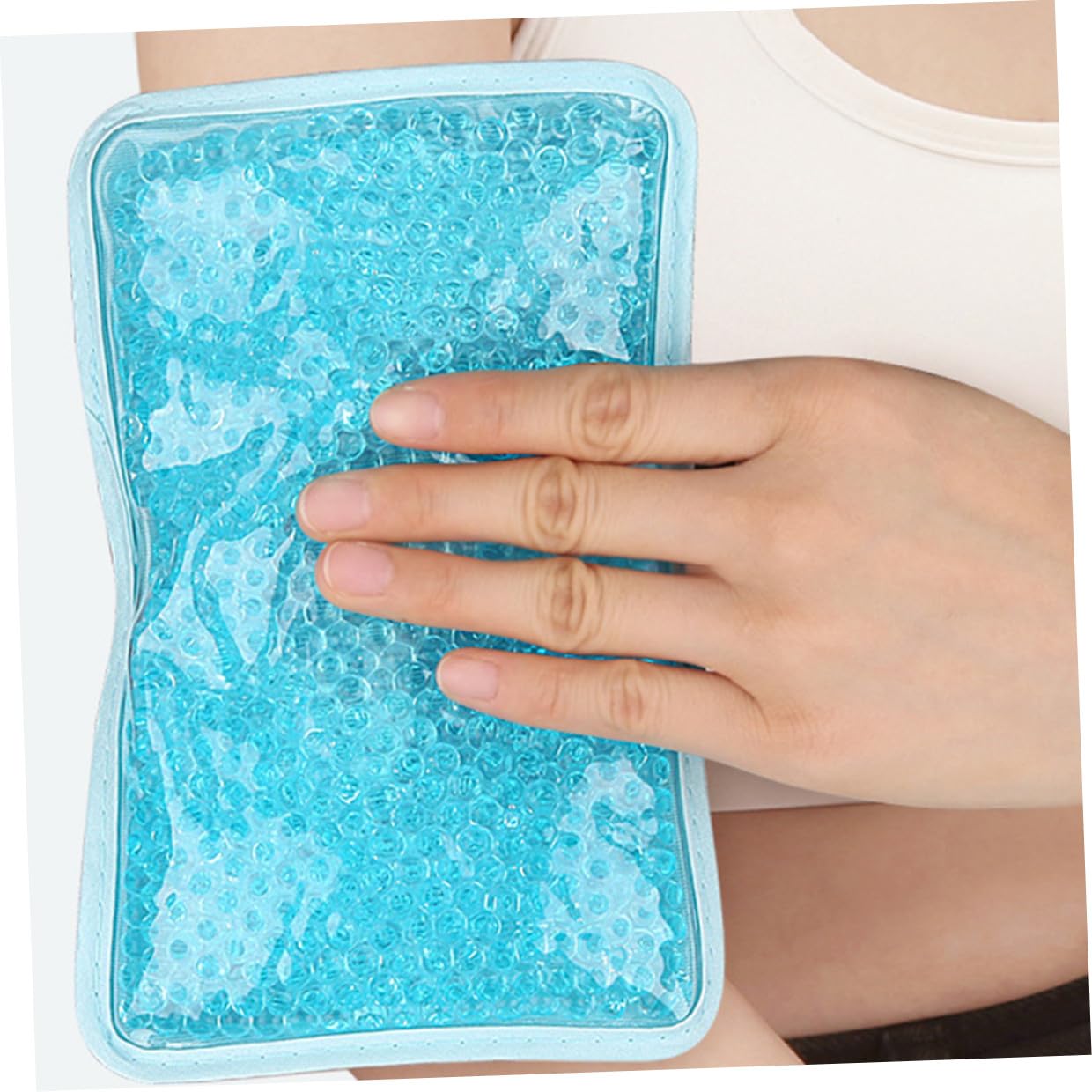 GLEAVI 3 Pezzi Borsa Ghiaccio in Gel Riutilizzabile per Dolori Spalle e Corpo, Materiale Pvc Cristallo, Impacchi Freddo e Caldo per Terapia e Sollievo