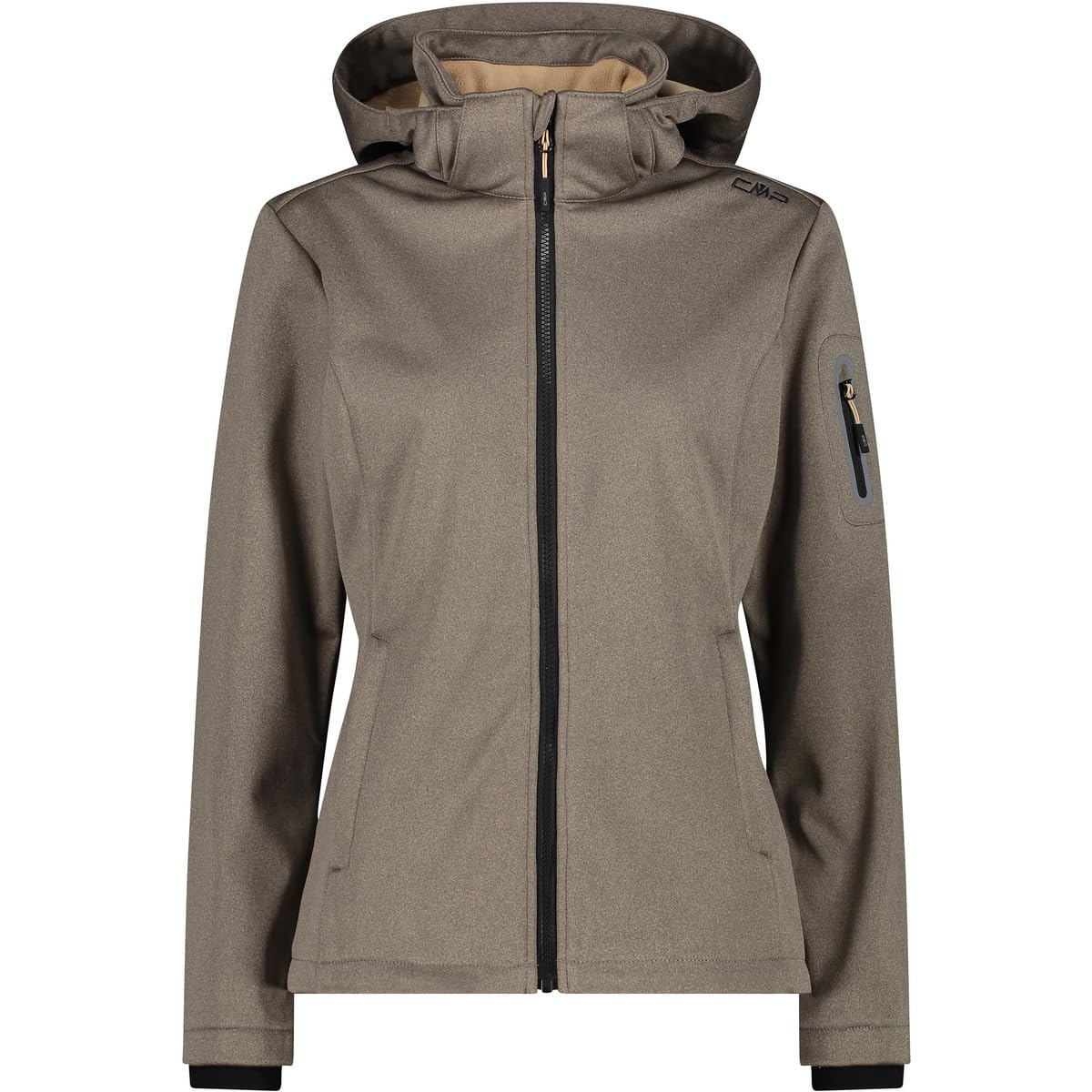 CMP - Woman Jacket Zip Hood, Mel-Black Sesame, S