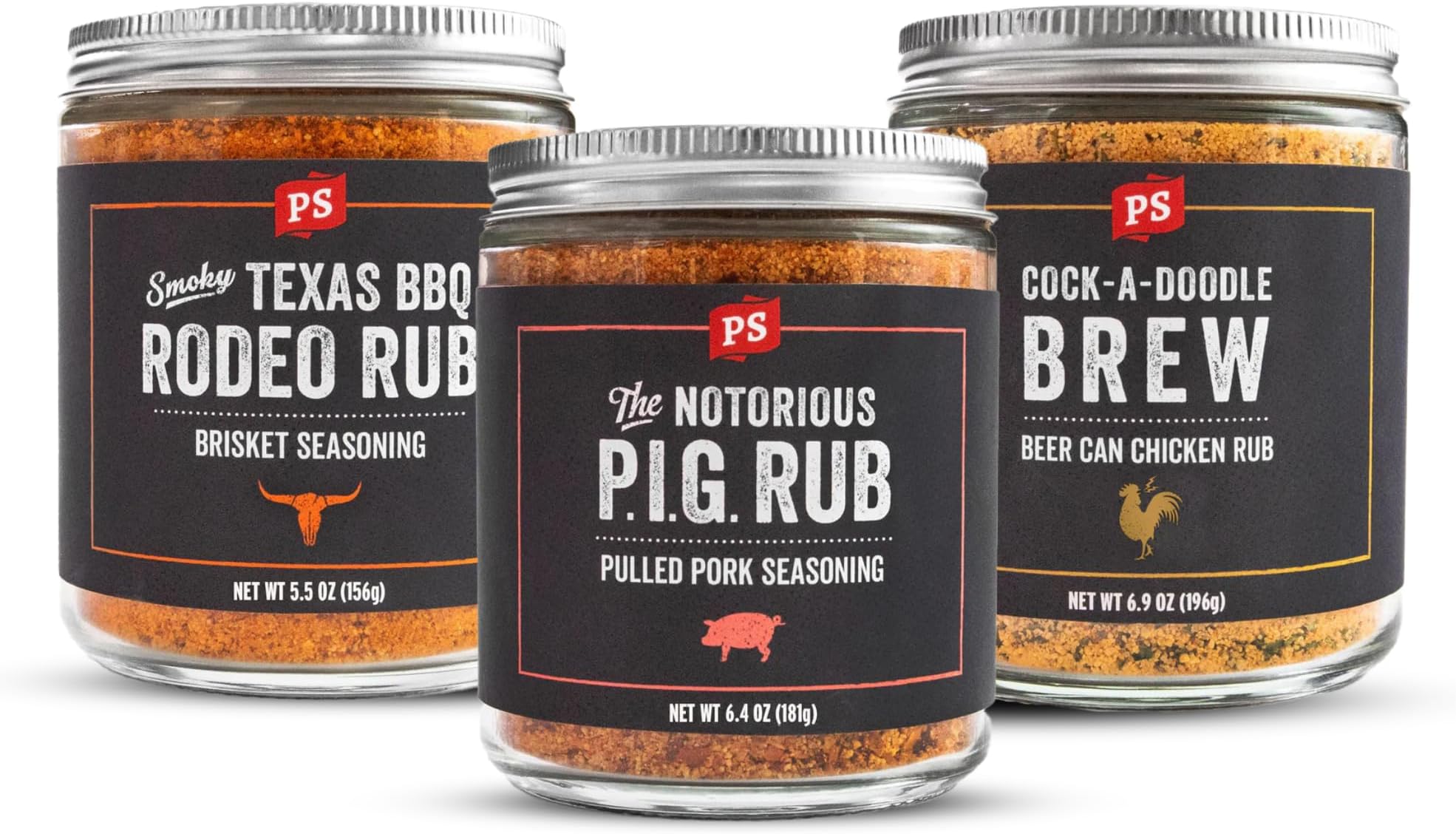 BBQ Dry Rub Gift Set, Bold Barbecue Seasoning Collection