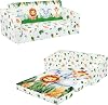 Decalsweet Foldable Kids Sofa,Double Seat 2 in 1 Flip Open Kids Sofa Bed with Pocket,Comfortable Children's Sofa for Bedroom Nursery Playroom,Gift for Girls Boys-Animal