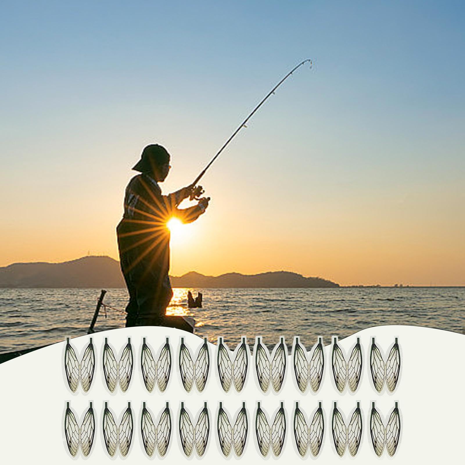 Forellen-Fliegenfischköder, realistische Flügel und Angelköder, kompakte Fliegenbindungsmaterialien für Angelbegeisterte, Anfänger oder erfahrene Angler