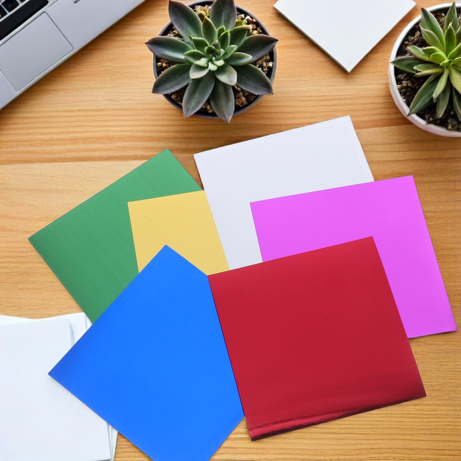 NOLITOY 224 Hojas Cartulina Metalizada Espejo para Manualidades Papel Aluminio con Acabado Reflectante para Tarjetas Invitaciones y Scrapbooking Creativo