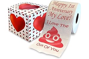 Happy First Anniversary My Love! I Love You Printed Toilet Paper Prank...