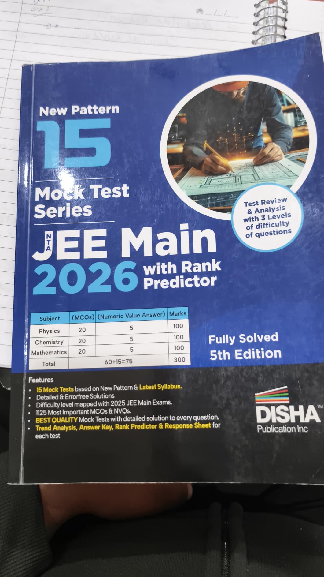 Buy Disha 15 Mock Test Series NTA JEE Main 2026 with Rank Predictor ...