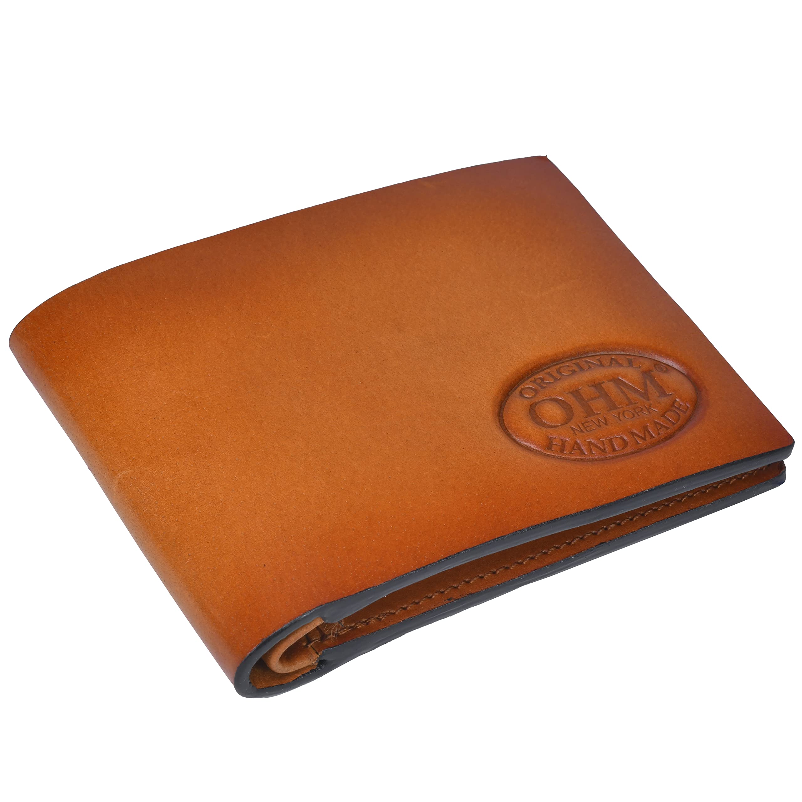 OHM New YorkWealthy Cut Edge Next Generation Slim Bill Fold Wallet, Tan, Slim Wallet