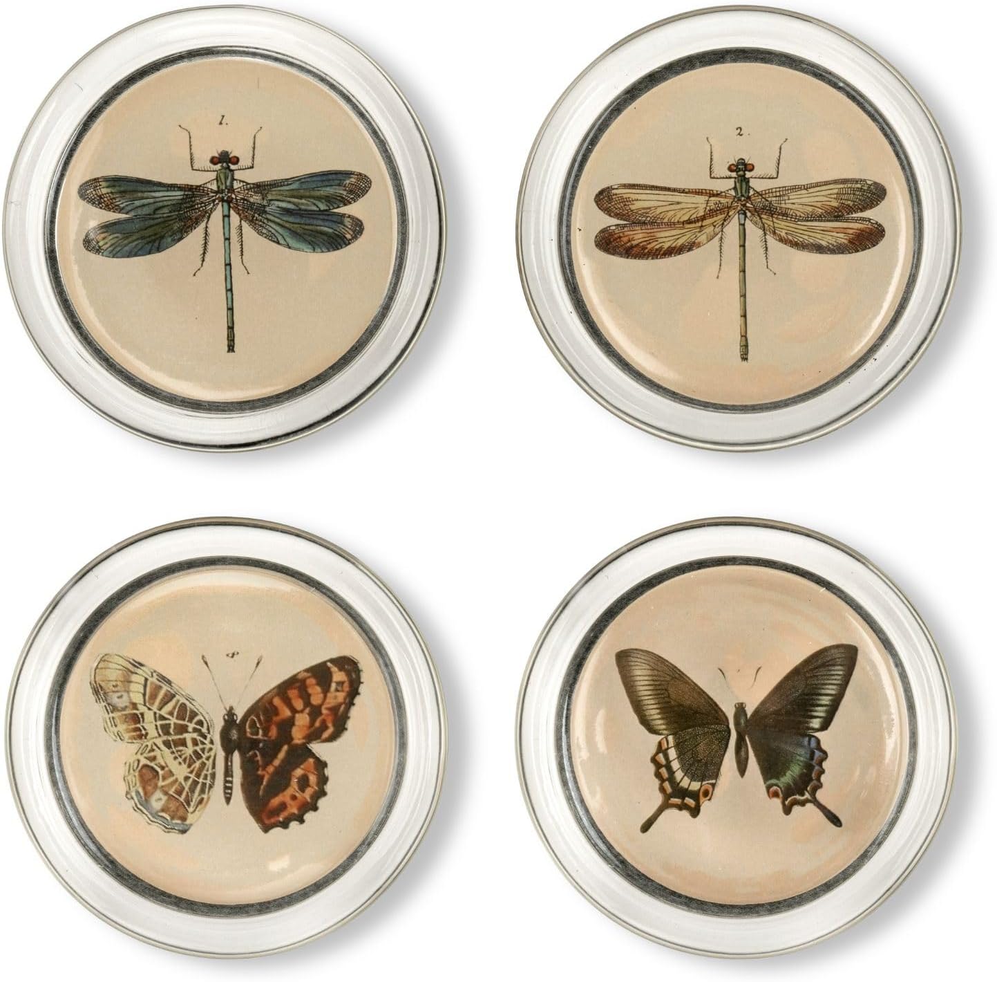 Sass & Belle Flower Print Glass Coasters Amazon.co.uk Home & Kitchen