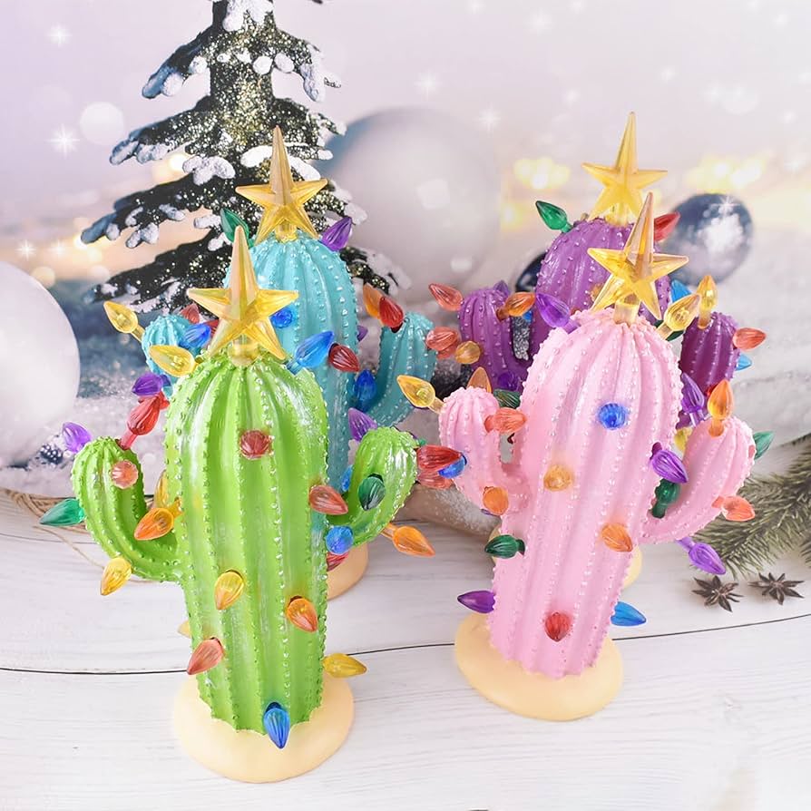 Amazon.co.jp: ライト付きサボテンクリスマスツリー、ライト付き