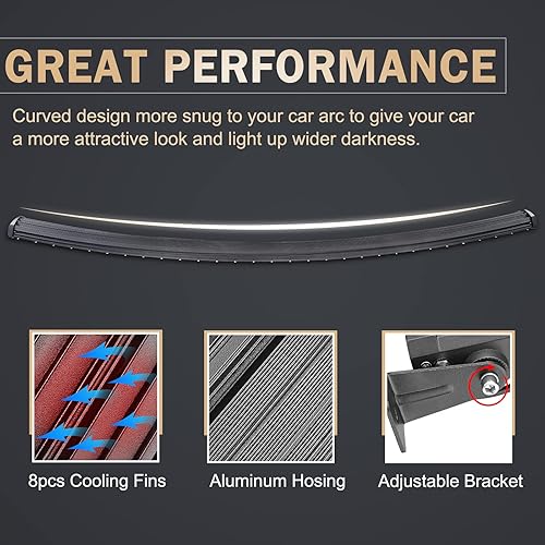 Miniatura 4 de AKD Part Barra de luz de 54" + arnés de cableado