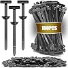 100 Pcs Nylon Universal Cable Tie Buckle - New Multifunctional Nylon Zip Ties With Pin & Button Design Plastic Cable Ties Tool Fasteners Car Body UV Resistant Zipties for Car Daily Repair Bumper Clips