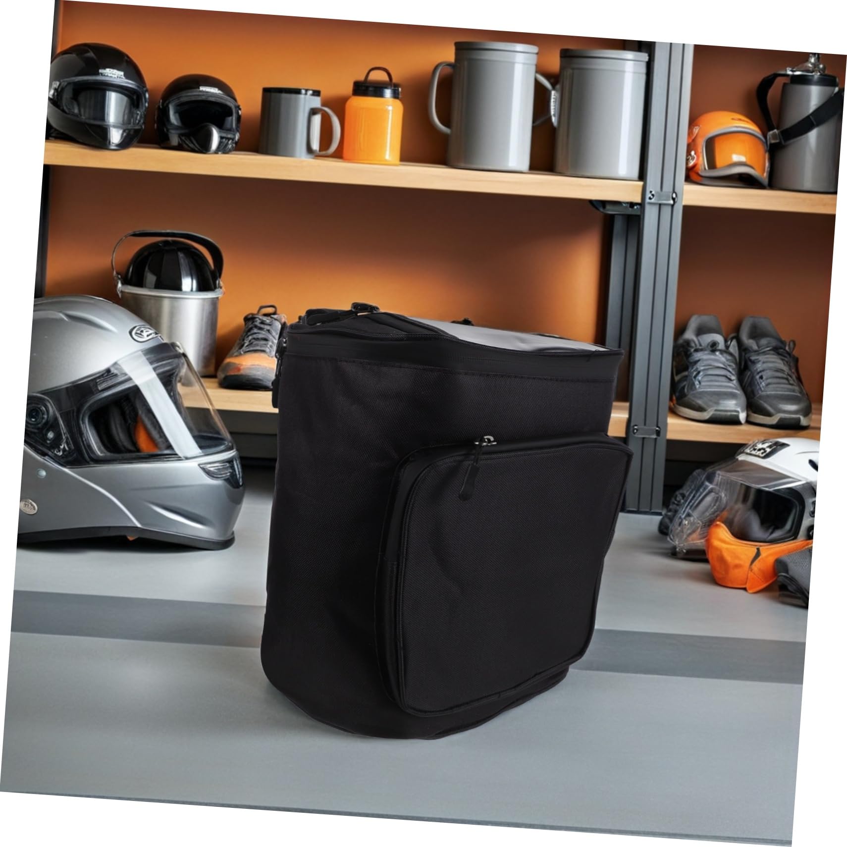 Borsa da Manubrio per Bici Elettrica 17l Oxford 600d | Nera, Tasca Frontale ad Accesso Rapido, Fissaggio Sicuro, Compatibilità per Riding