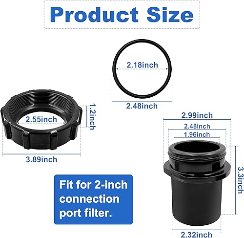 Miniatura 3 de LEJUN DE2400PAK2CS Kit de filtro de fontanería de repuesto para filtro de cartucho transparente Hayward Swim C2020, C4020, C3020, C5020, apto para