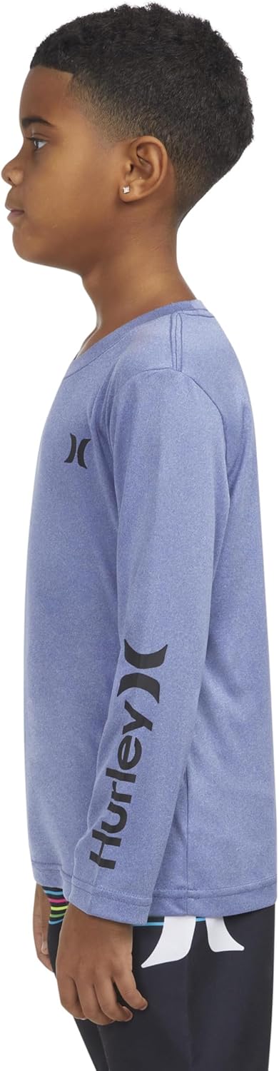 Hurley Boys Long Sleeve UPF 50+ Rash Guard Swim Shirt - Image 4