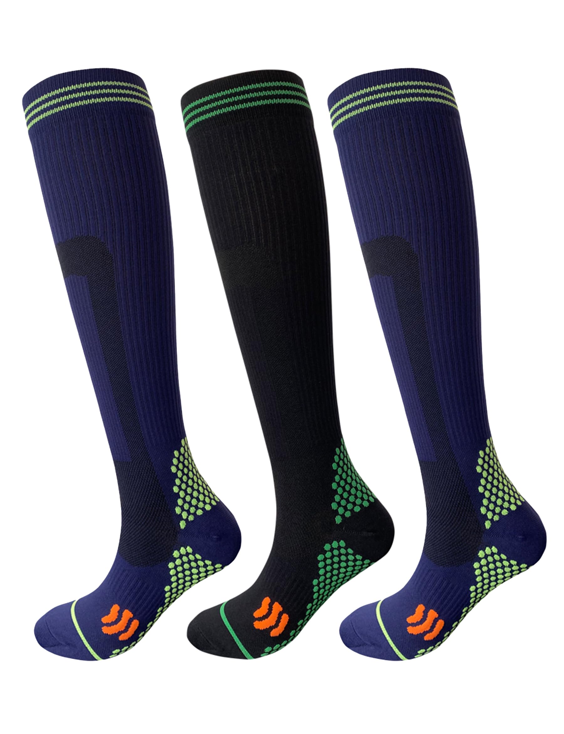 Bas de compression pour femmes et hommes, bas de thrombose, chaussettes de compression pour le sport, l'avion, la course, les voyages, le cyclisme, la grossesse, l'infirmière 15-20 mmHg