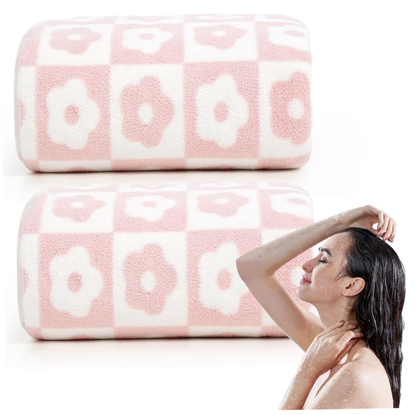 Serviette de bain douce anti-frisottis pour cheveux et peaux sensibles de filles