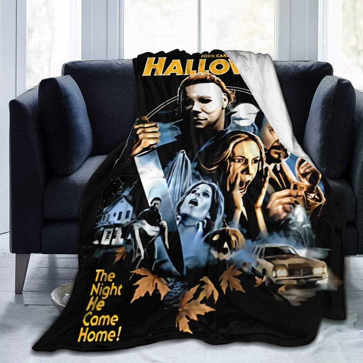 VKWEUltra Soft Flannel Fleece Blanket Michael Myers Halloween Stylish Bedroom Living Room Sofa Warm Throw Blanket 60"x50"for Adult