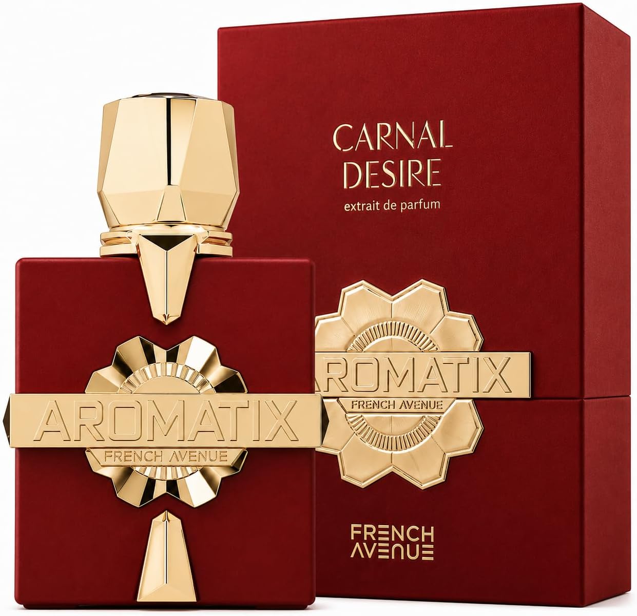 Aromatix Carnal Desire, Luxurious Oriental Woody Leather Scent Extrait de Parfum for Men, 100ml - with Cinnamon, Oud & Vanilla notes