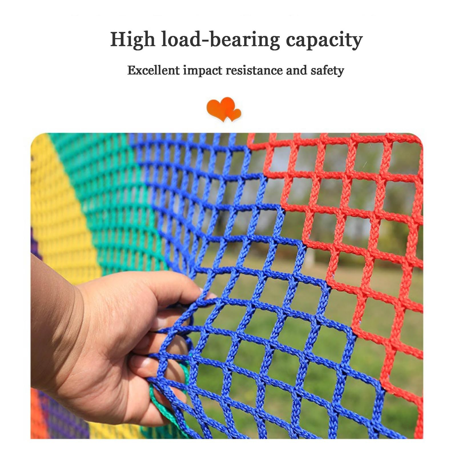 Hochfestes, knotenloses Polyester-Sicherheitsnetz für Spielplatz und Sportplätze, langlebiges Umrandungsnetz, 1 x 4 m, verbesserte Sicherheitslösungen