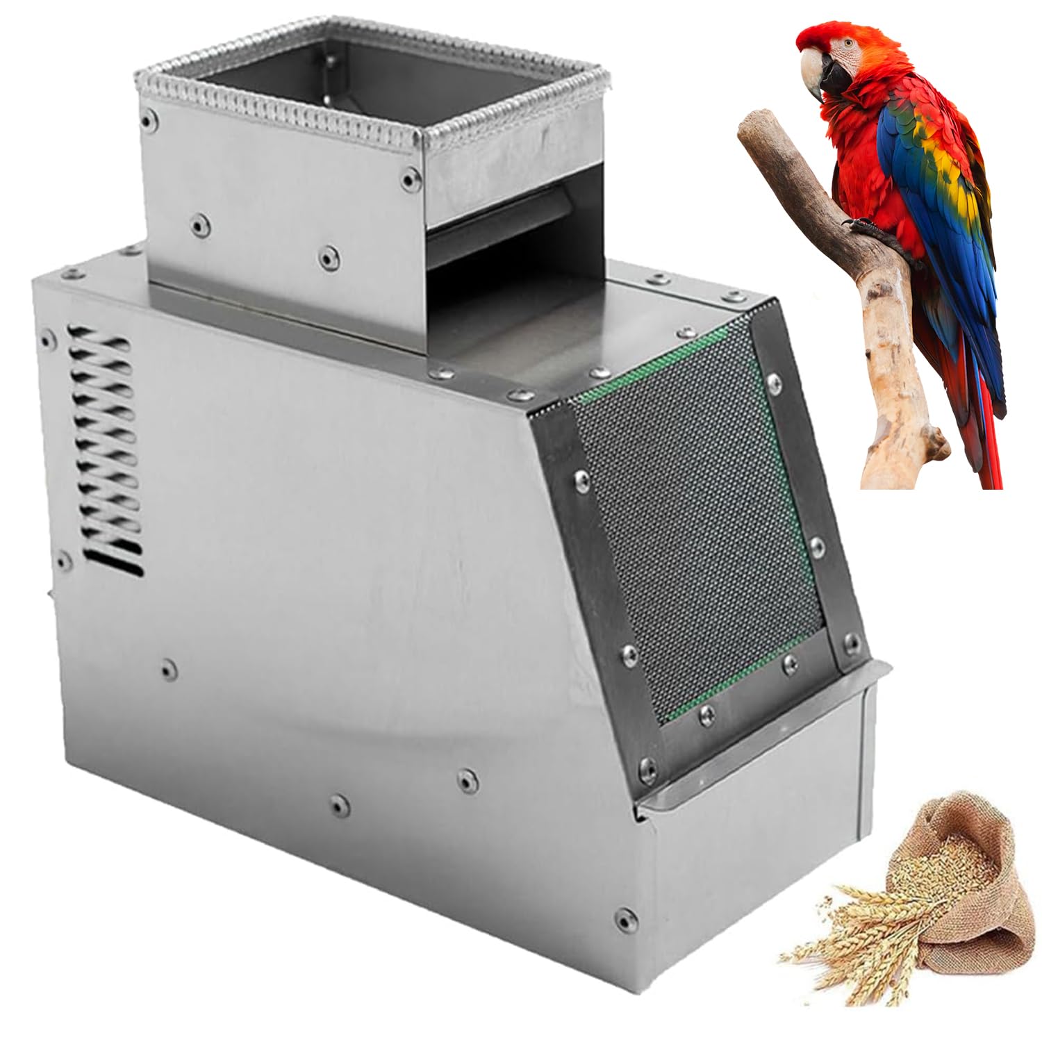 Maszyna do czyszczenia nasion ptaków, elektryczny rozgałęźnik do łupin z regulowaną prędkością, 30 ~ 40 kg/h maszyna do zwijania i przesiewania zbóż
