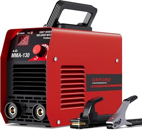 Miniatura 2 de GERORD Mini máquina de soldadura 110V, 130A ARC máquina de soldadura portátil MMA, pantalla digital IGBT inversor soldador, con kit de soldador