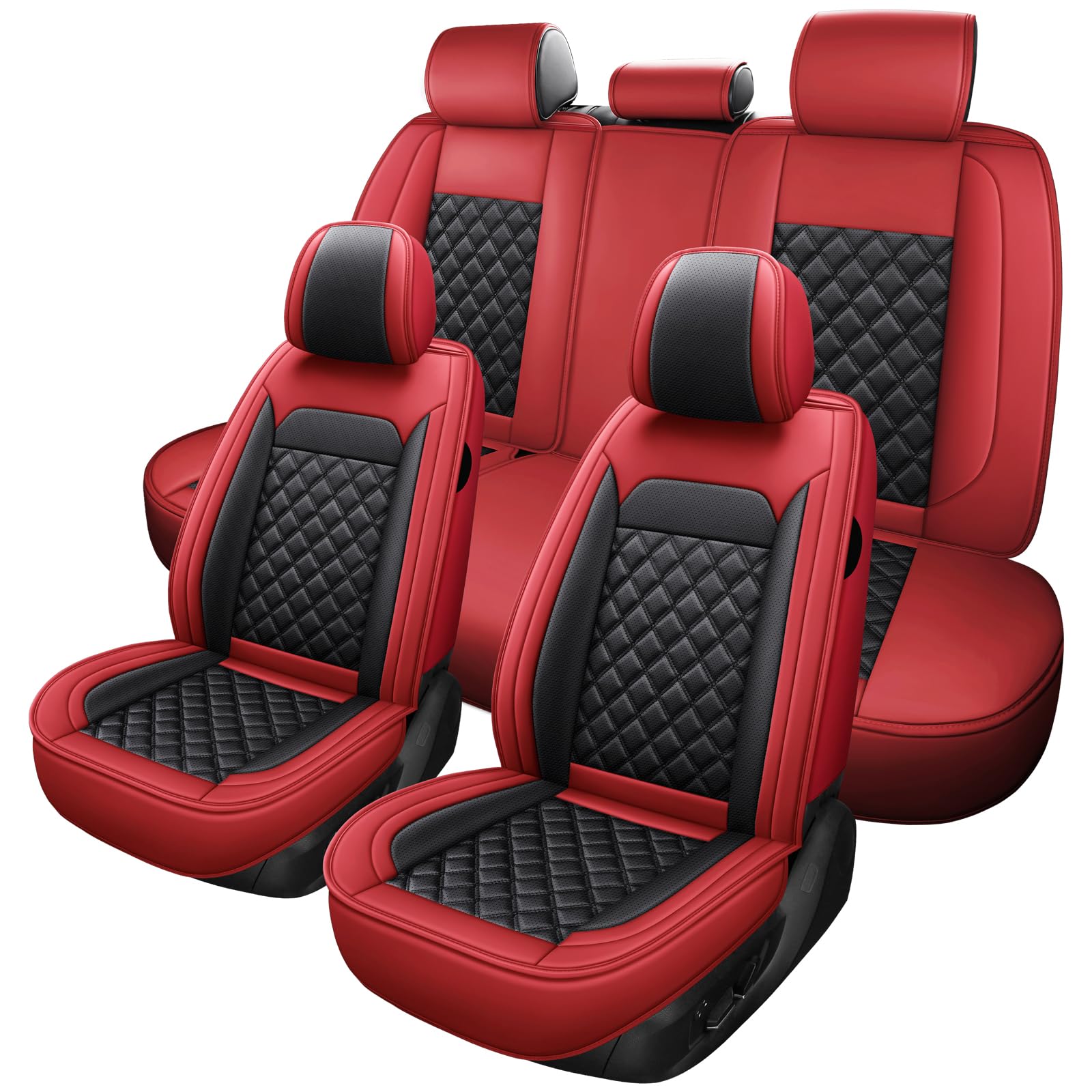 ifwohao Car Seat Cover, Seat Covers for Cars, Luxury Faux Leather Waterproof Seat Covers, Car Seat Protector Accessories Universal Fit Most Vehicles