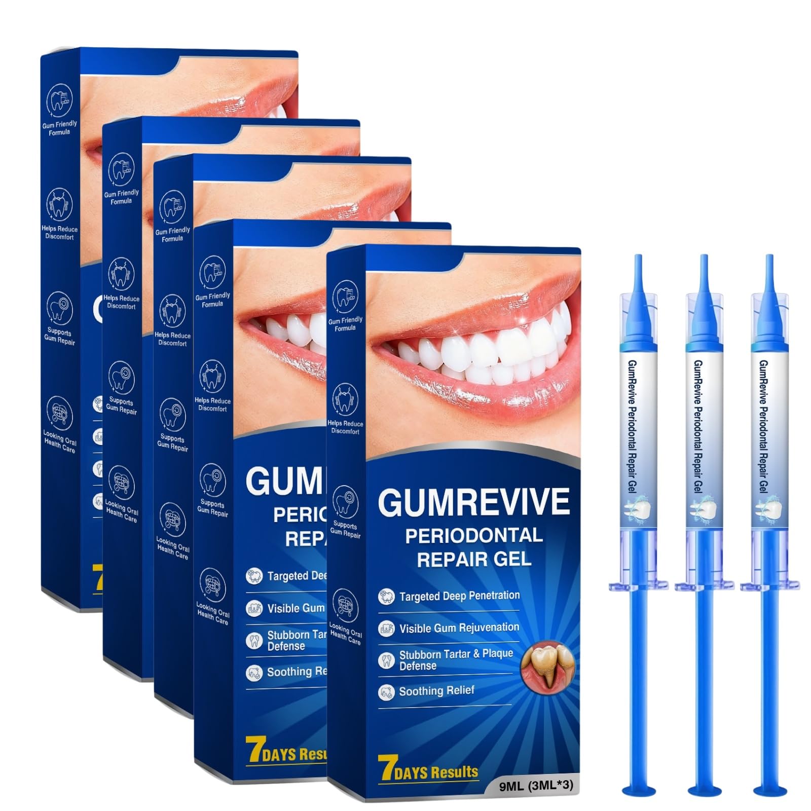 GumRevive Żel naprawczy przyzębia 3x3ml — dziąsła, kamień nazębny, 7 dni