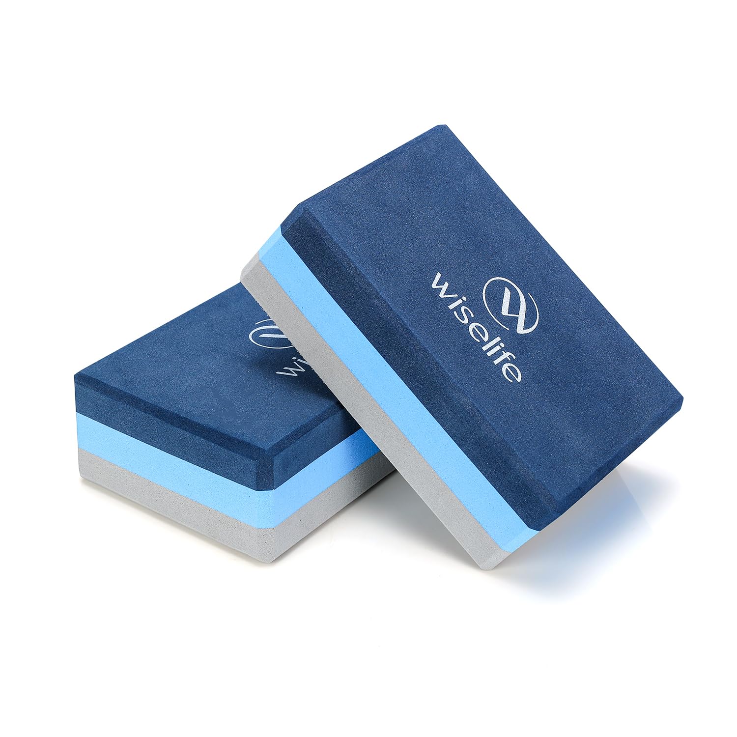 WiseLife Pro Yoga Block | Yoga Brick, High Density Premium TPE Foam Material, Soft Surface, Triple Layer for Optimum Balance, Support & Cushion Extra Large