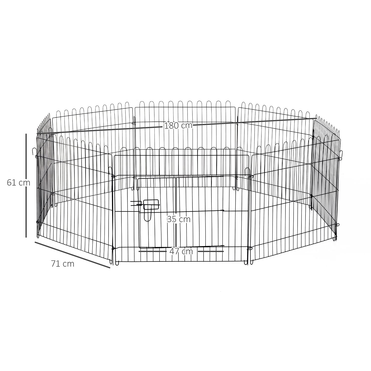 PawHut® Welpenauslauf Welpenzaun Laufstall Freilaufgehege Welpengitter Maße: 71x61cm