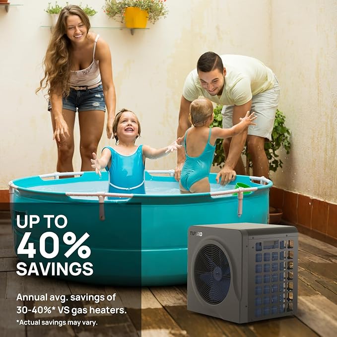 Bomba de calor para piscina TURBRO 18000 BTU 6100 gal miniatura 5