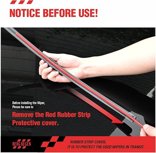 Miniatura 3 de Limpiaparabrisas delantero de 26 a 20 pulgadas con limpiaparabrisas trasero de 14 pulgadas de repuesto para Chrysler Pacifica 2021, 2020, 2019,