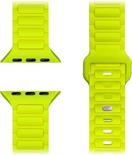 NALIA Pulse Correa de Silicona Compatible con Apple Watch Series Ultra/SE/10/9/8/7/6/5/4/3/2/1, Correa Deportiva con Textura 3D y Cierre de Pin, 38/40/41/42mm & 42/44/45/46/49mm