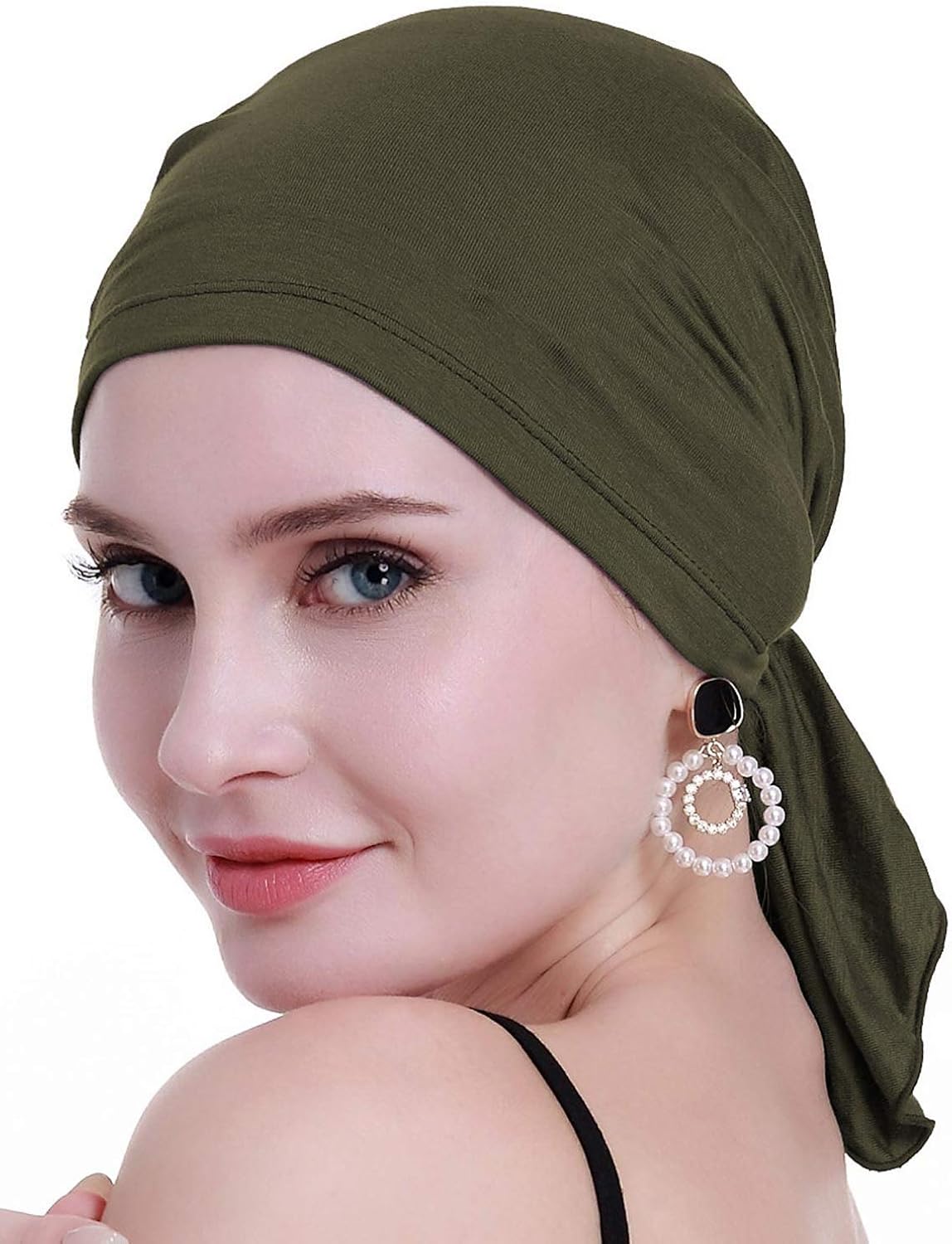 osvyo Pañuelo de bambú para la pérdida de cabello de las mujeres - Cancer Slip On Headwear Turbantes Sombreros Tapas Sellado Embalaje