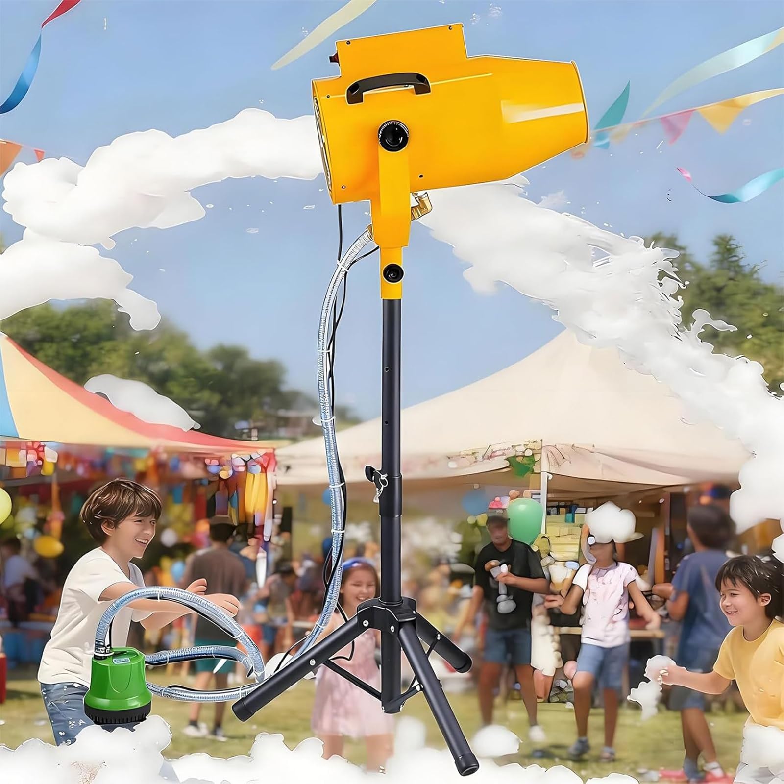 ZHIGUANYUN Foam Machine for Outdoor Parties – Stage Effect Foam Jet Machine – 80㎡ Coverage / 6–10m Range – For Gardens, Pools, Outdoor Events, and Birthdays