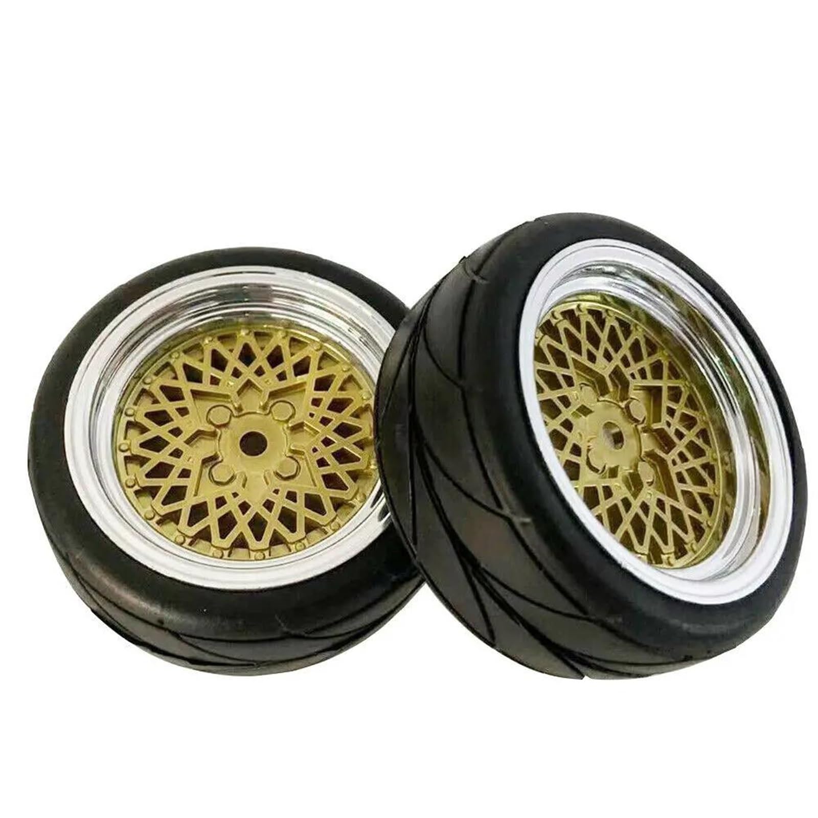 Neumáticos RC Compatible con HPI para HSP Mejoras 1/10 RC Car 4 Uds Goma En Ruedas De Coche De Carretera Neumáticos 12mm Hex RC Neumático Reemplazo Accesorio