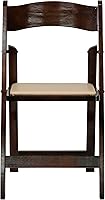 Vista 15 de Flash Furniture 2 Pack HERCULES Series Silla plegable de madera Fruitwood con asiento acolchado de vinilo