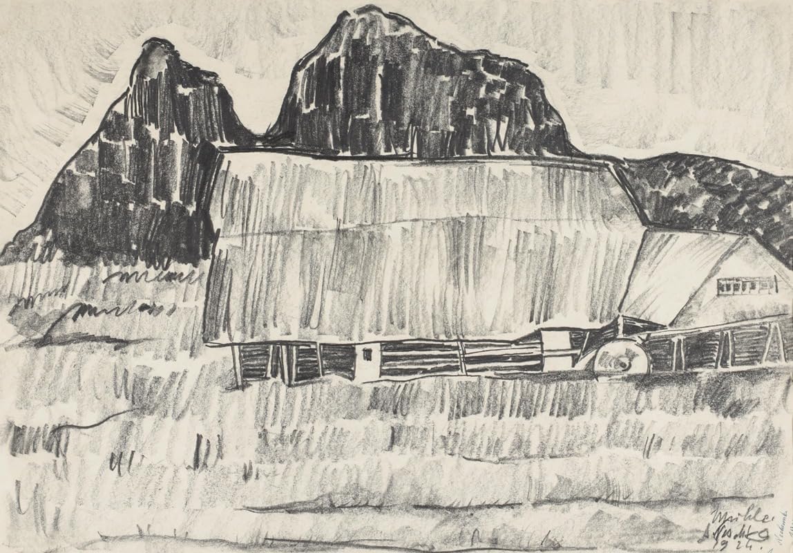 Alte Mühle mit Berg (1924) Poster Print by Anton Emanuel Peschka (18 x 24)