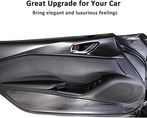 Miniatura 5 de Adhesivo antideslizante de fibra de carbono suave para panel de puerta interior de Mazda MX-5 ND 2015-2023, cojines amortiguadores antiimpactos,