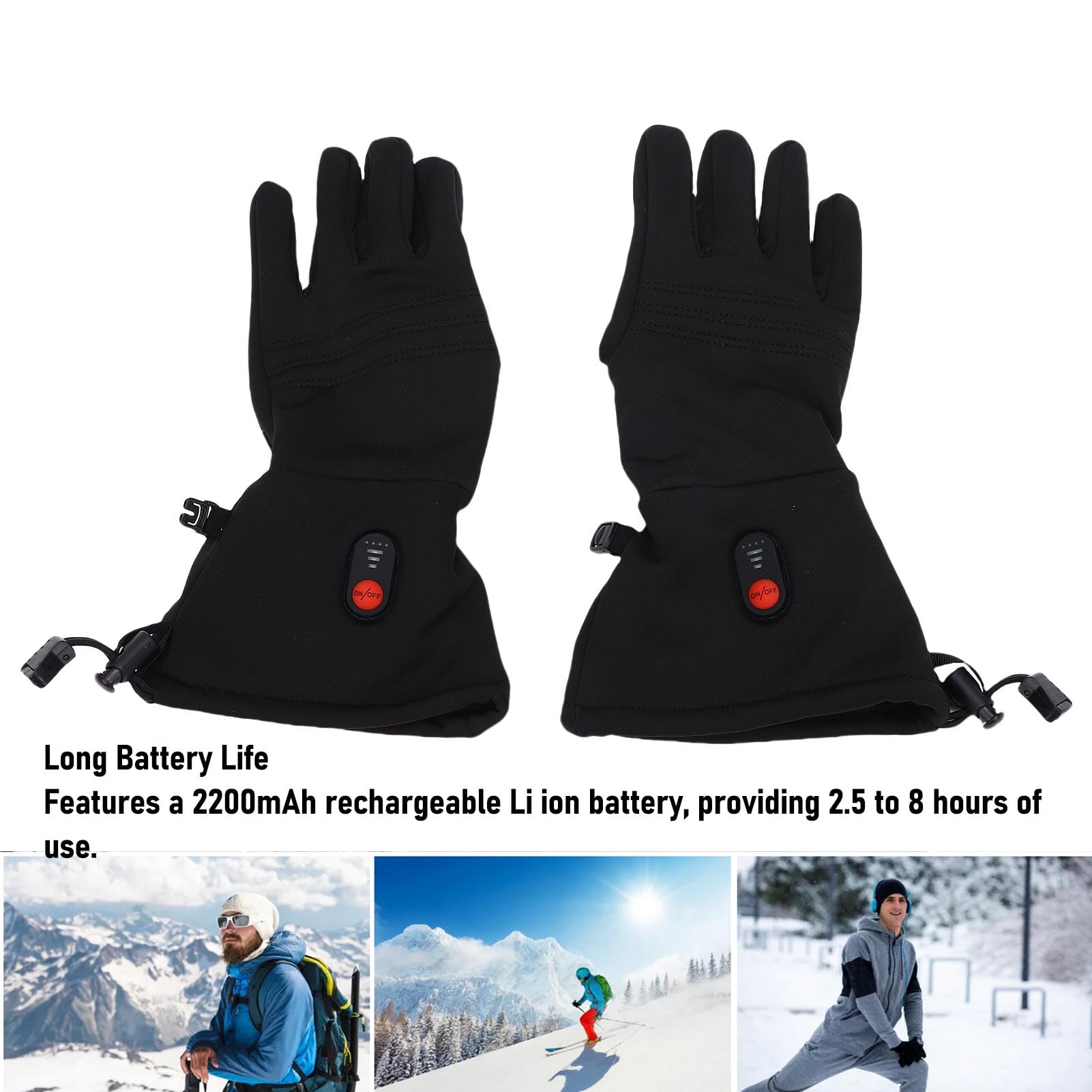 Zunate Térmicos con Pantalla Táctil para Ciclismo Esquí, Forros de Térmicos Delgados y Flexibles con Tecnología de Calefacción Avanzada