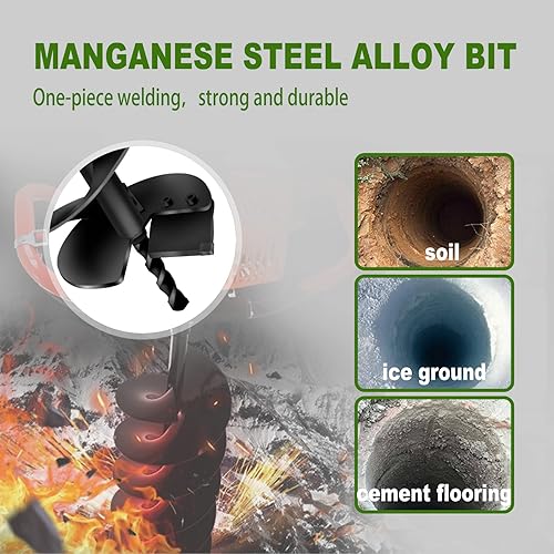 Miniatura 10 de LONGRUN Broca de taladro excavadora eléctrica para taladro hexagonal de 38 pulgadas broca espiral para plantar plantas de cama agujeros de paraguas