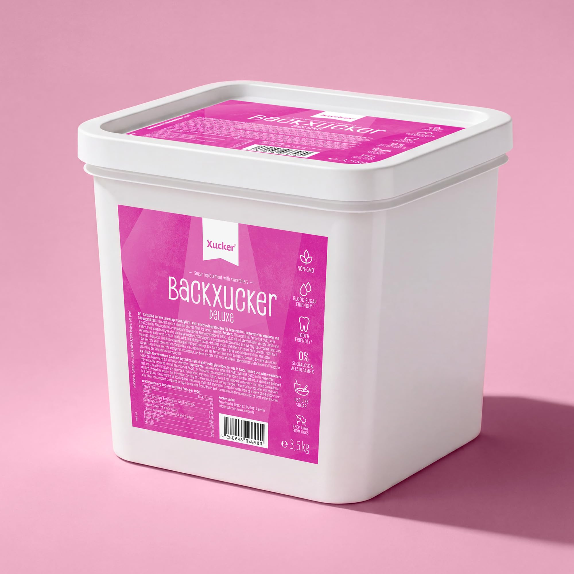 Xucker Backxucker 3,5kg Vorteilsbox - 1:1 Zuckerersatz zum Backen ohne Zucker | mit Erythrit, Xylit, Stevia & Inulin