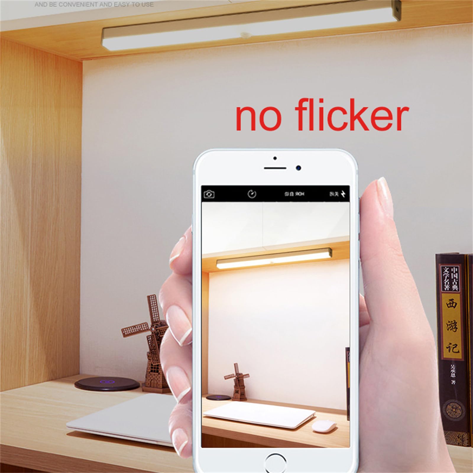 Aplique de Pared para Interiores con Sensor de Movimiento, Luces Recargables para Debajo de gabinetes de Cocina, Tira Larga, para armarios, armarios, cocinas, escaleras, pasillos (luz Blanca, 50 cm)